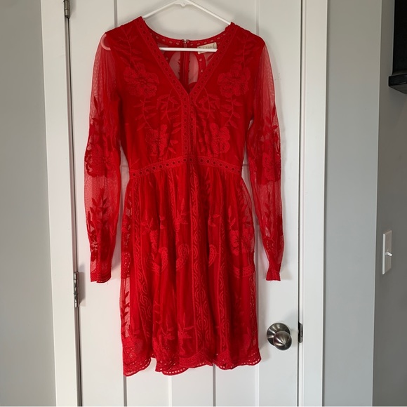 altar'd state red lace dress Altar'd State | Dresses | Red Altard State Prom Dress